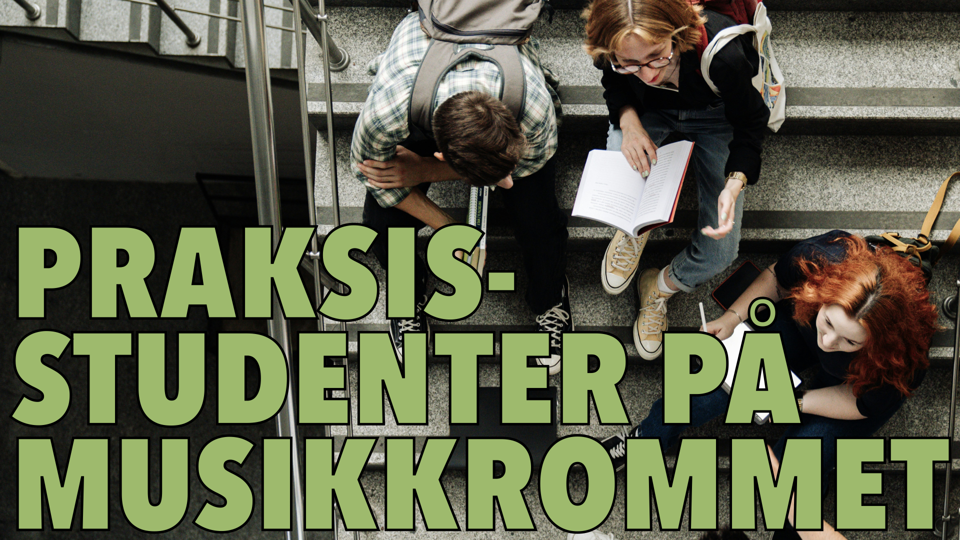 Praksisstudenter på musikkrommet