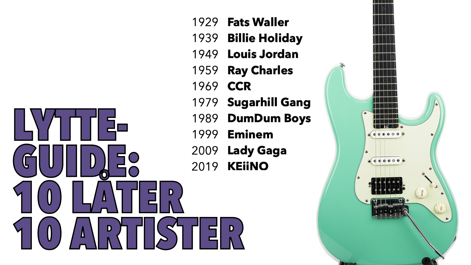 Lytteguide: 10 låter 10 artister