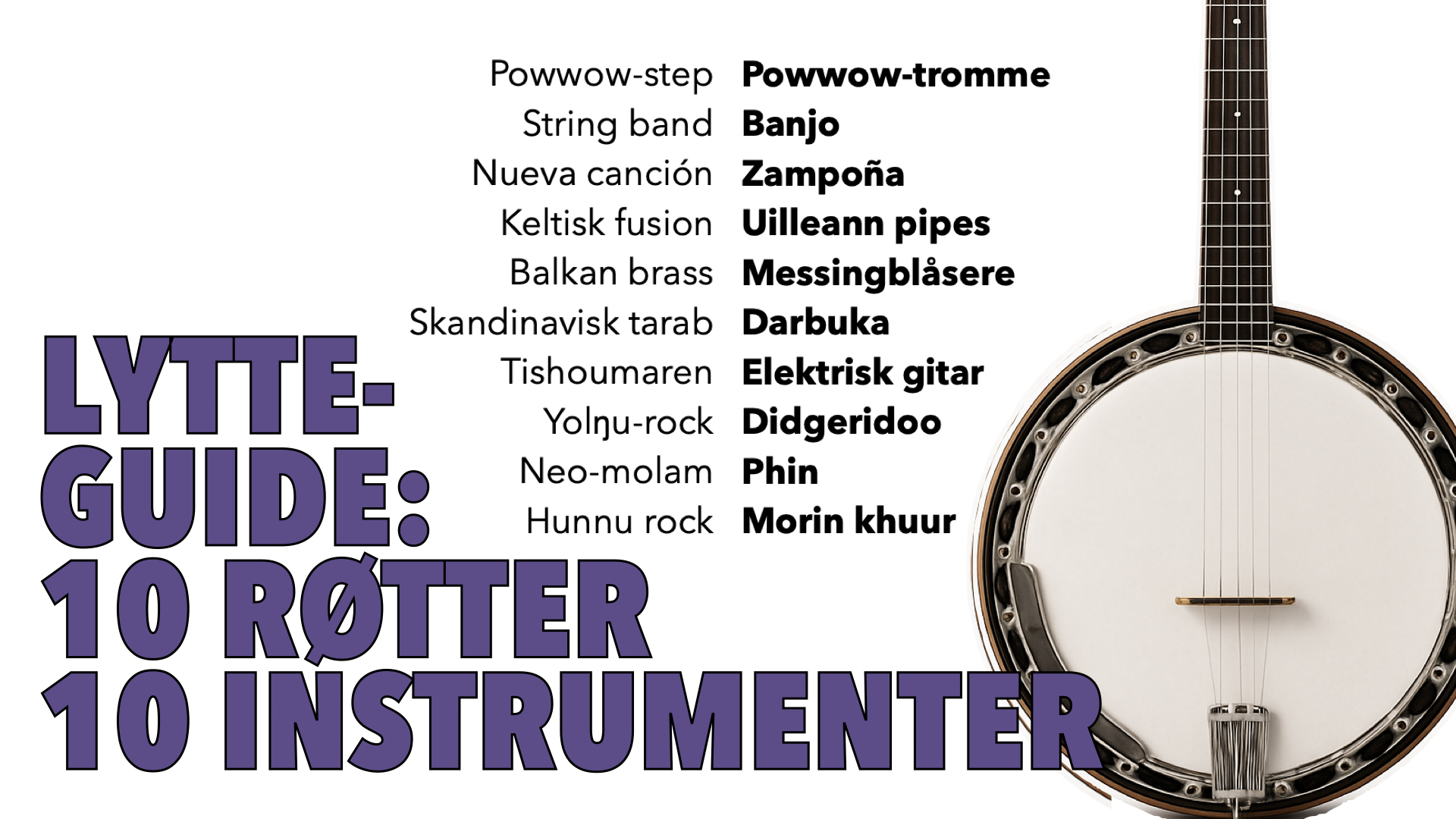 Lytteguide: 10 instrumenter 10 røtter