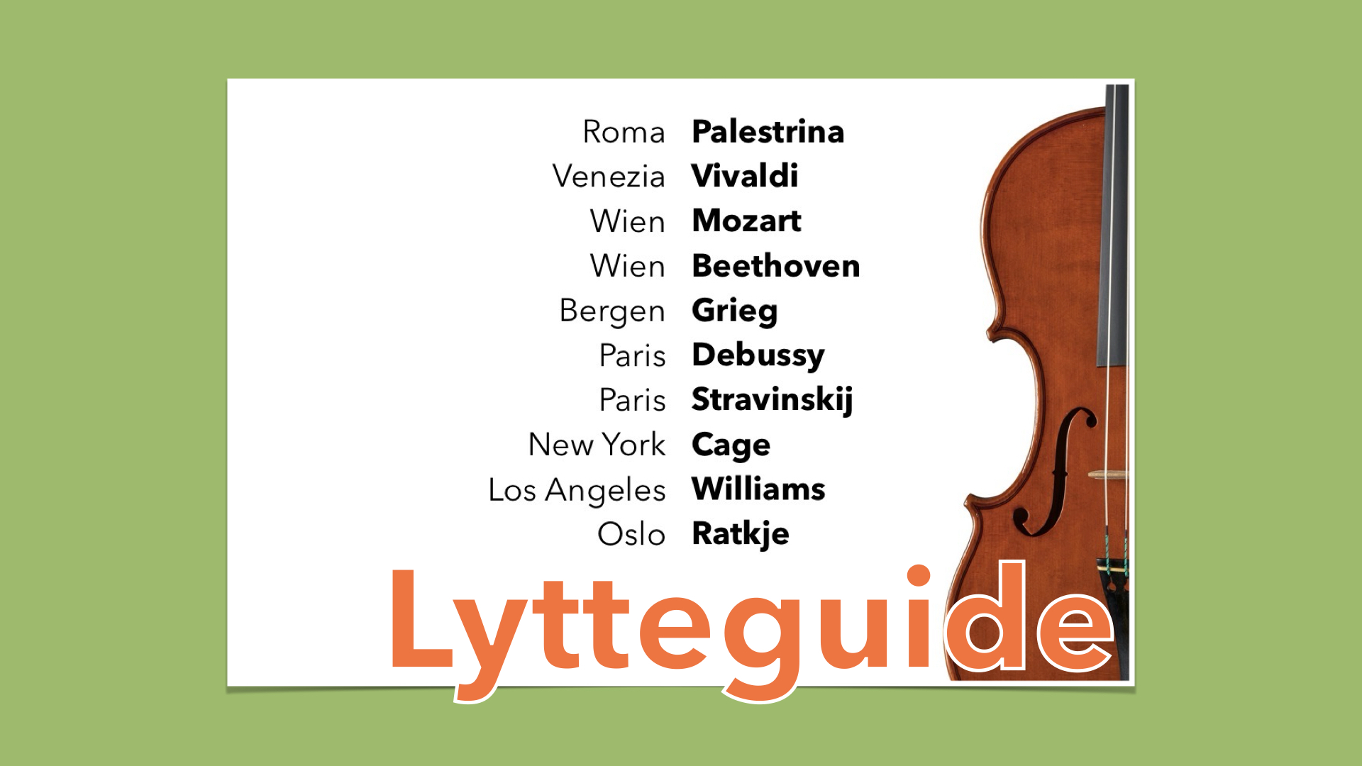 10 verker – Lytteguide